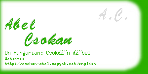 abel csokan business card